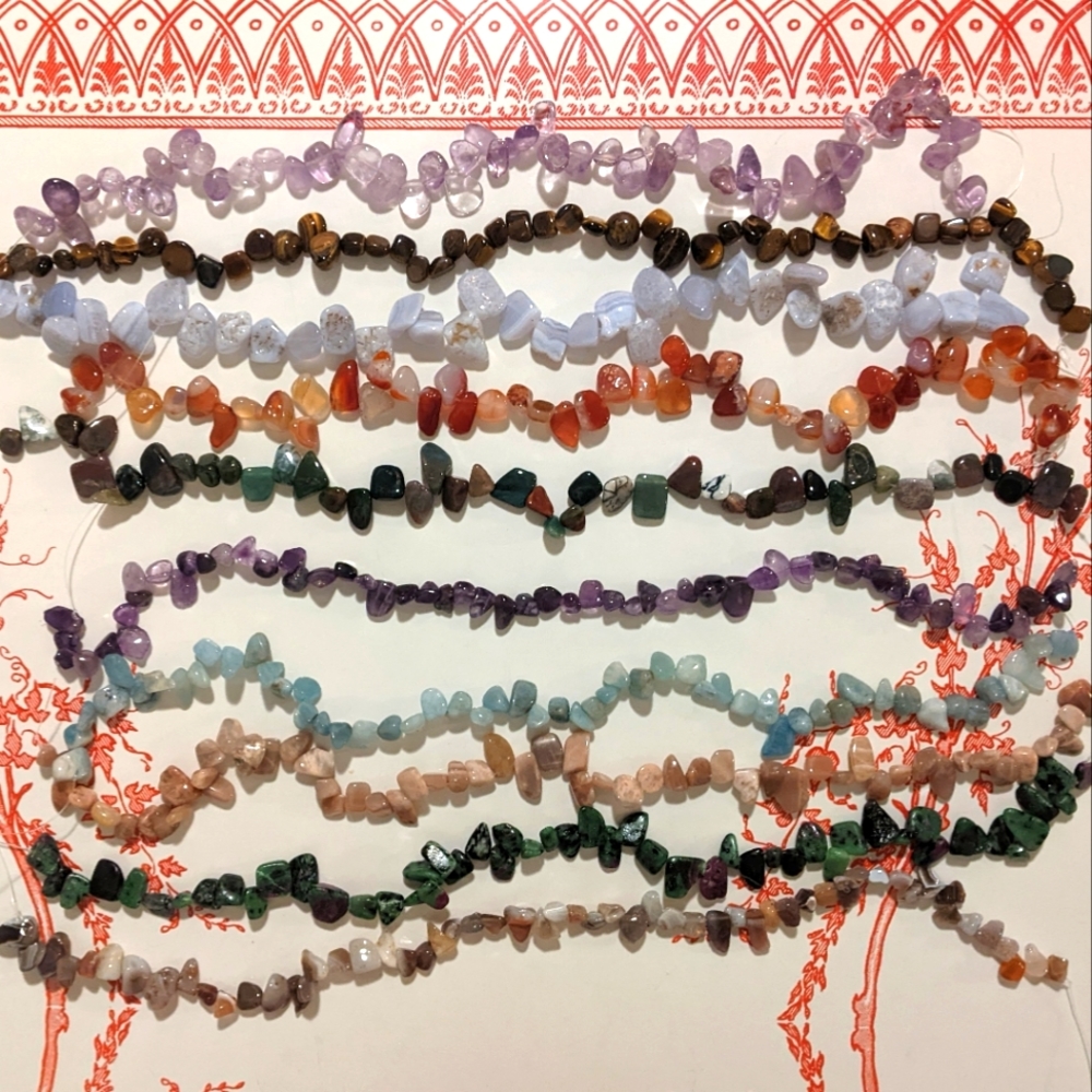 10 Strands Of Multi-Gemstones Amethyst, Ruby Zois… - image 3